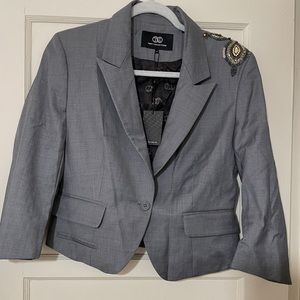 NWT Tart Collections Embellished Gray Blazer Size 4